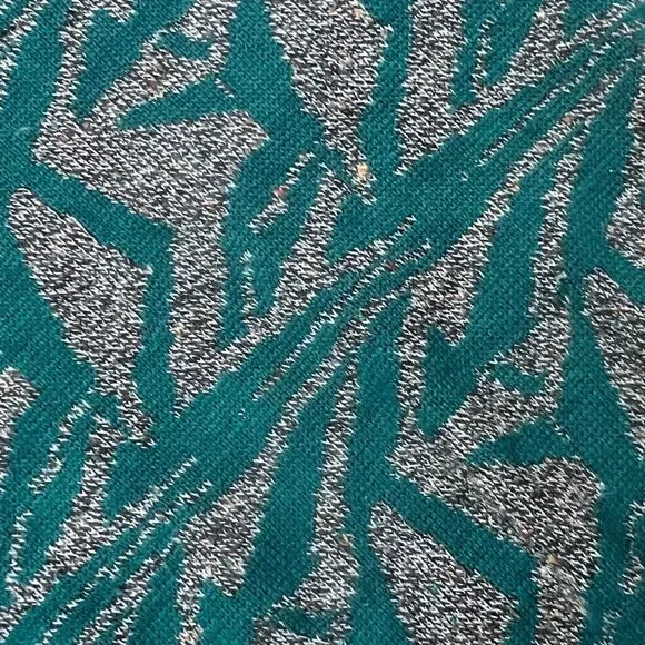 Vintage 90’s Collectif Italy Street Knit Sweater Teal Gray Abstract Size L